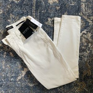 Banana Republic Mid-rise white skinny Jean